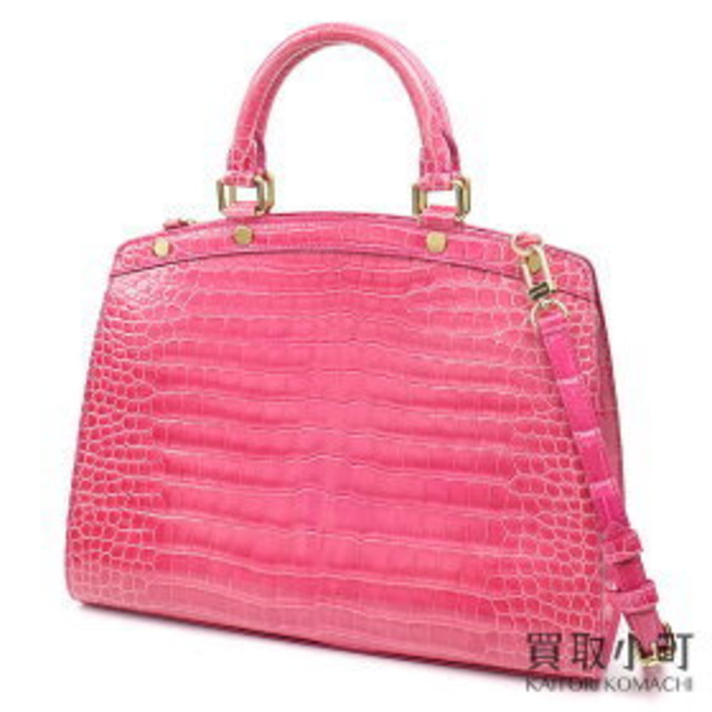 Louis Vuitton Brea GM Fuchsia Bag Tote Handbag Doctors Pink Alligator Exotic